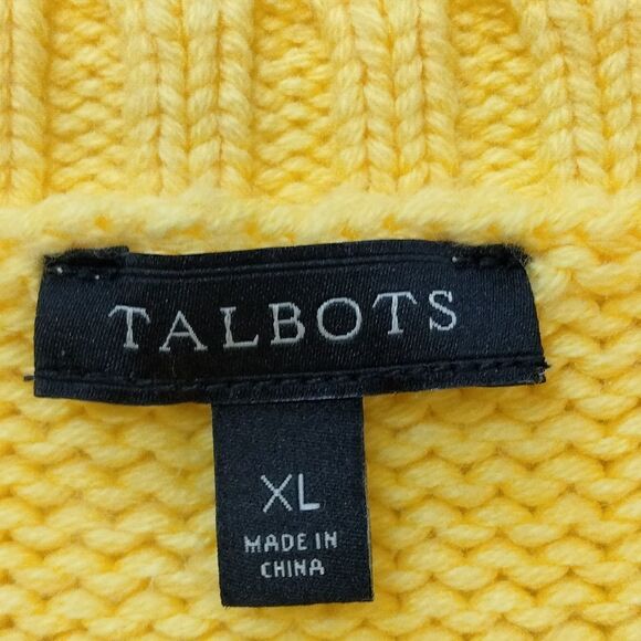 Talbots Plus Size Yellow Sweater - Picture 2 of 6